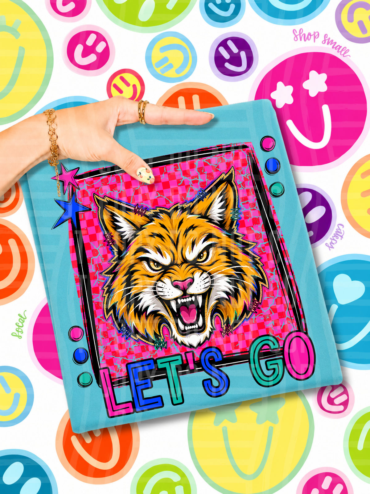 Lets go wildcats candy mascots (Caplinger) DTF transfer