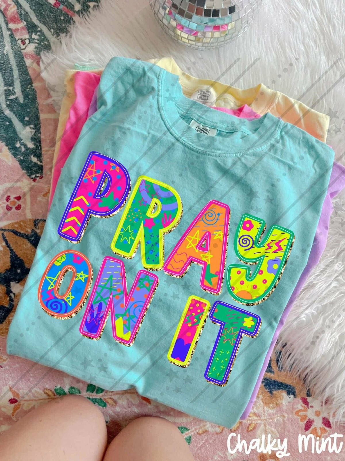 Pray on it colorful (Carter) DTF Transfer