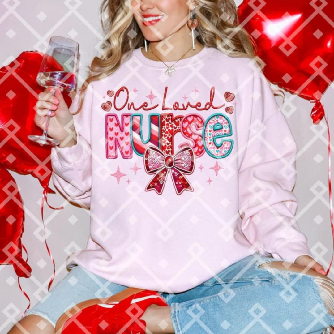 One loved nurse bow (CRAFTI) 85597 DTF transfer