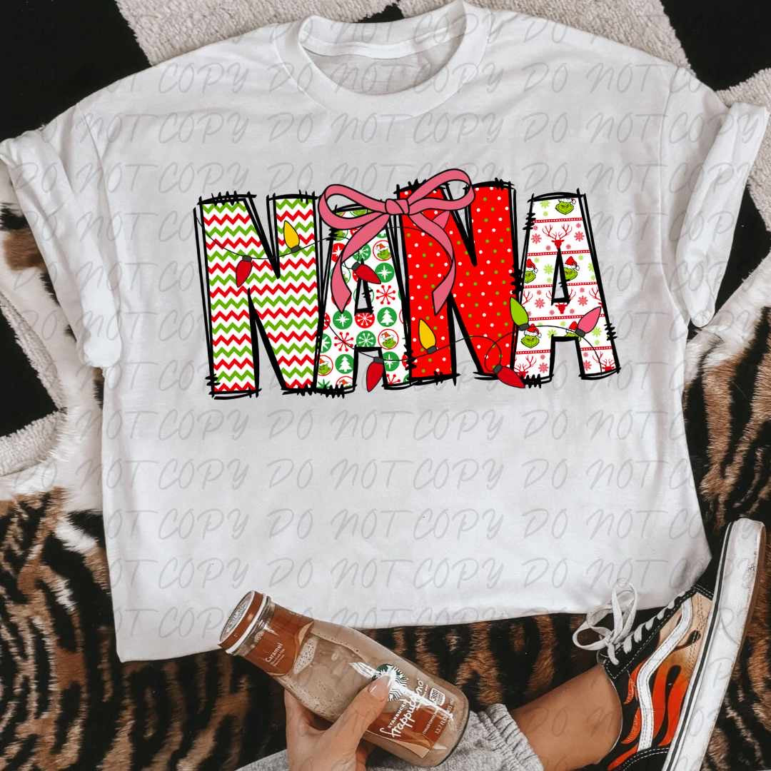 Nana light pink bow (VINTAGE) 64156 DTF transfer