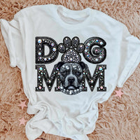 Pitbull Dog mom rhinestone 49064 DTF transfer