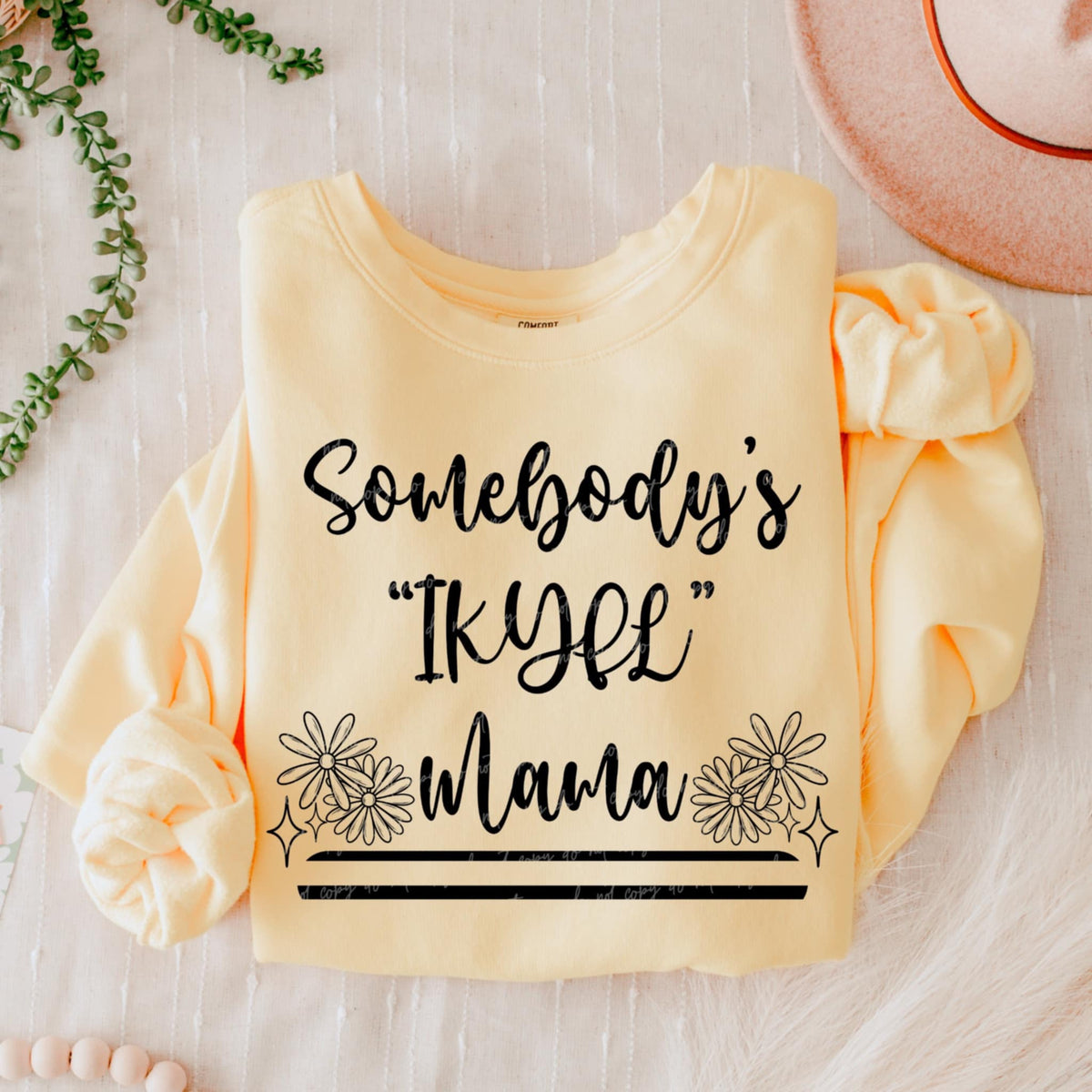 Somebody’s “ikyfl” mama BLACK (VIRGO) 90835 DTF transfer