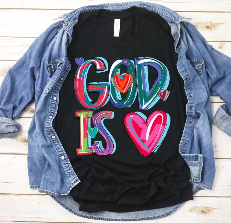 God is love (heart) (S&G) 77315 DTF transfer