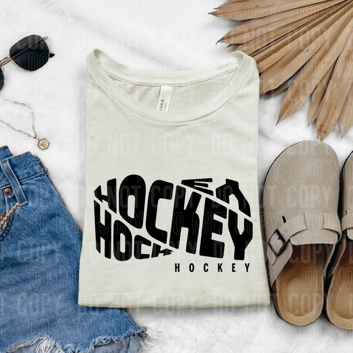 Hockey black twisted font (SBB) 94087 DTF transfer