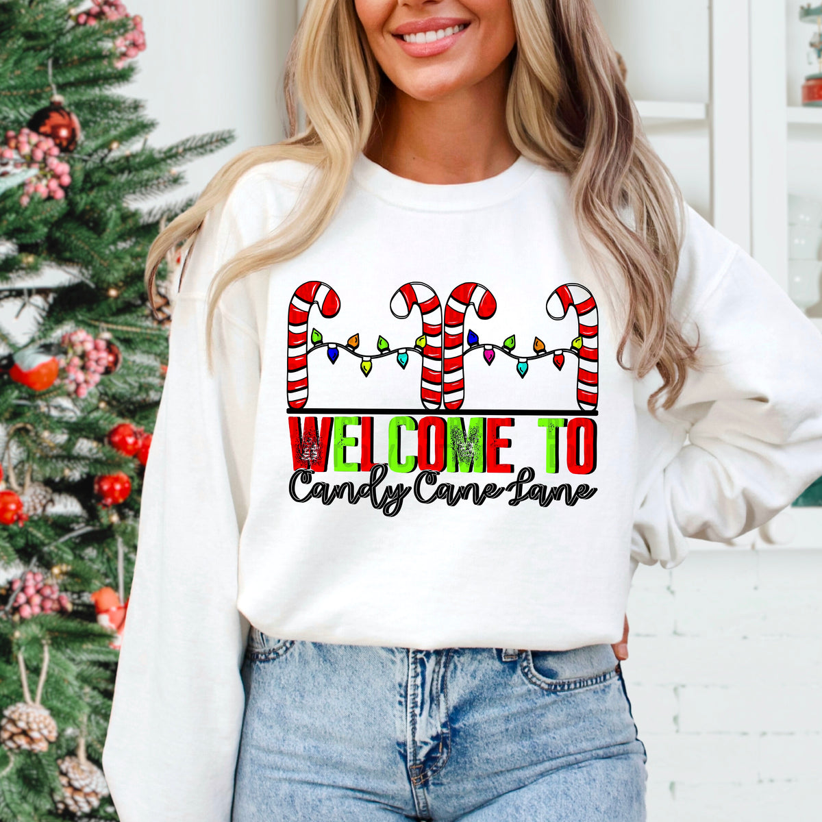 Welcome to candy cane lane 103365 DTF transfer