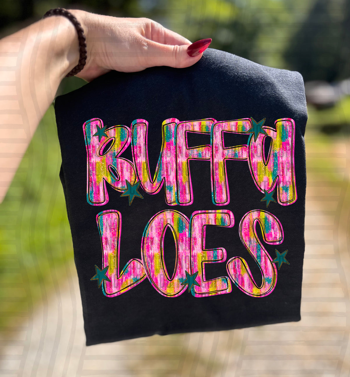 Buffaloes Pink Brushstroke (Caplinger) DTF Transfers