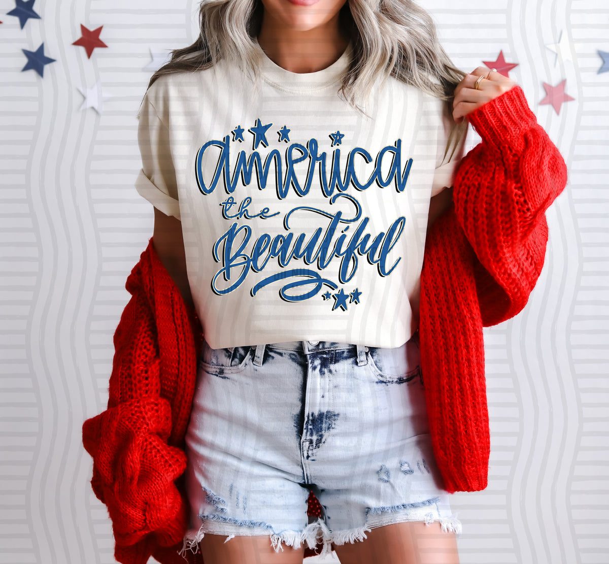 America the beautiful BLUE (Caplinger) dtf transfer