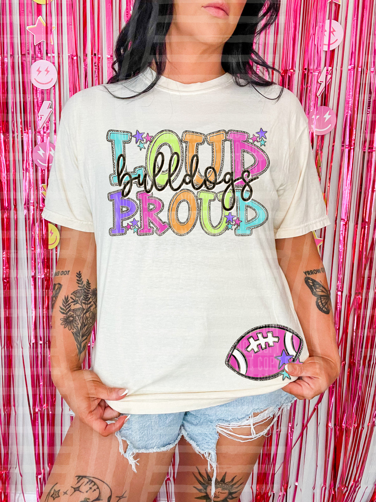bulldogs loud proud preppy leop (caplinger) DTF transfer