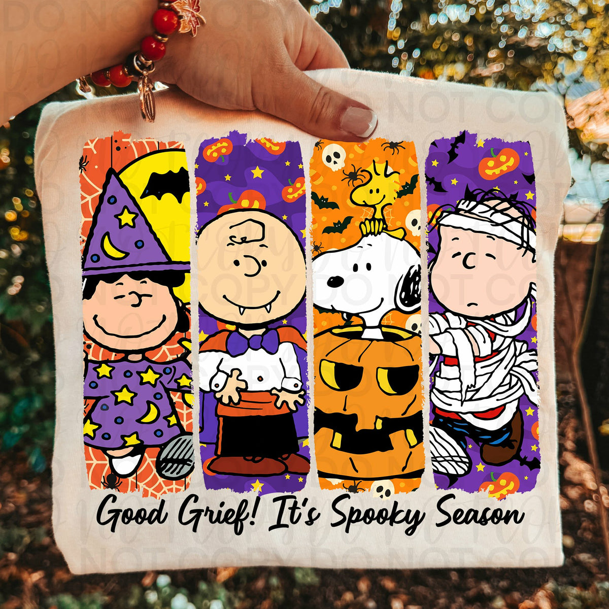 Good grief black lettering peanut Sunday Special DTF transfer