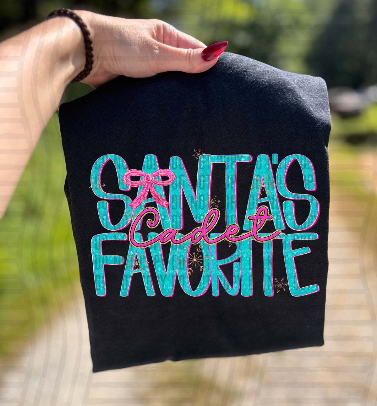 Cadet Santas favorite bow (caplinger) DTF transfer