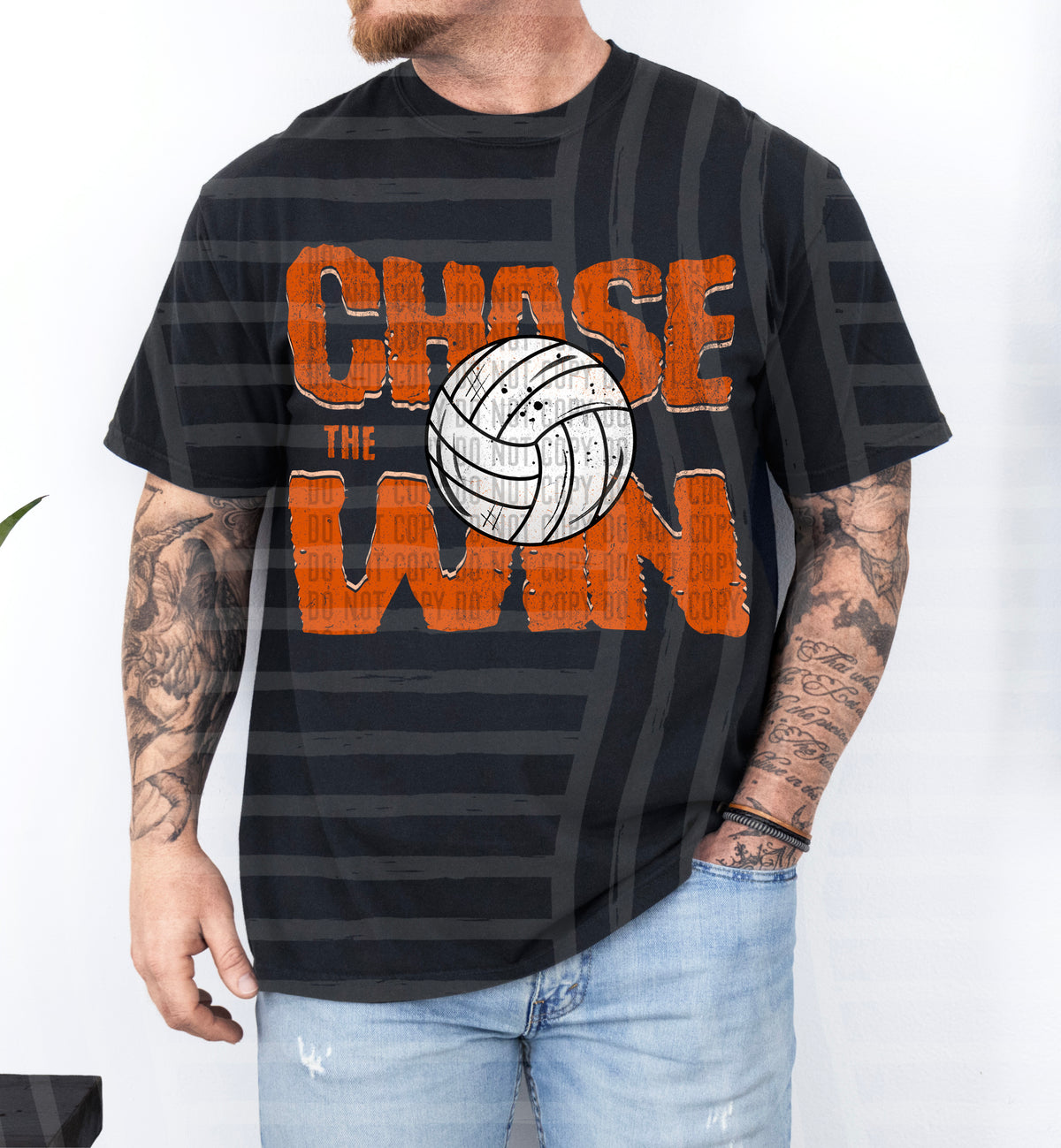 Chase the win volleyball ORANGE (Caplinger) DTF Transfer