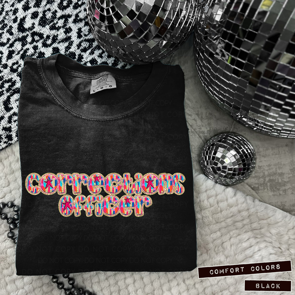 Corrections Officer Tutti Brushstrokes (Caplinger) DTF transfer