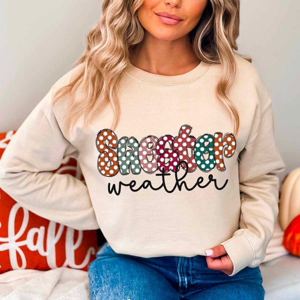 Sweater weather polka dot 53519 DTF transfer