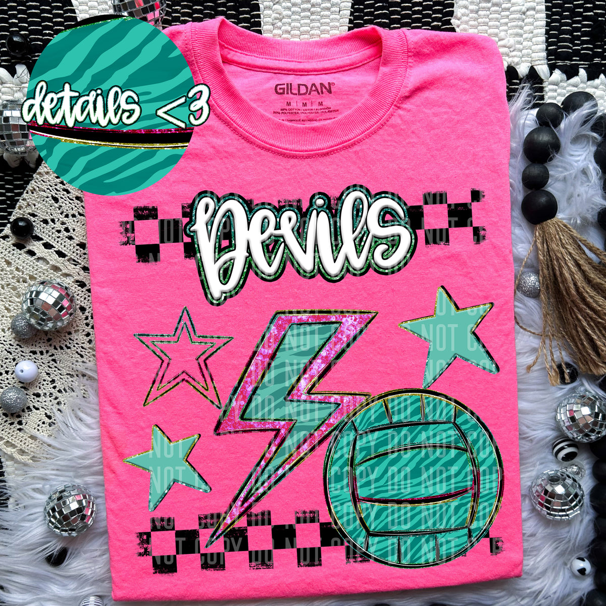 Devils Rainbow Volleyball (Caplinger) 96843 DTF transfer