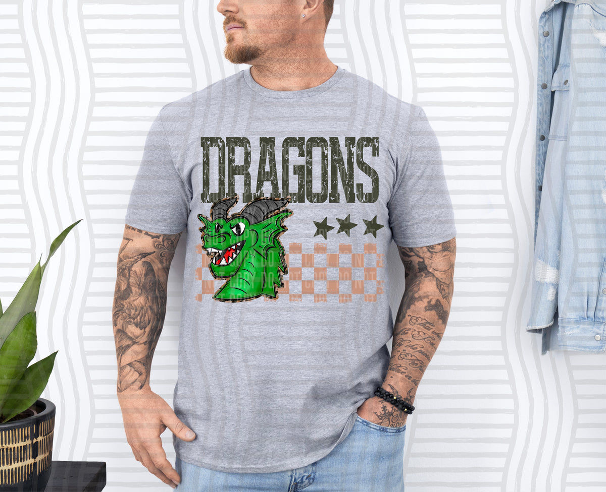 Dragons Tan Checker (Caplinger) DTF Transfers