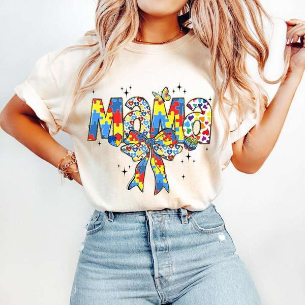 Mama puzzle filled with bow 80259 DTF transfer