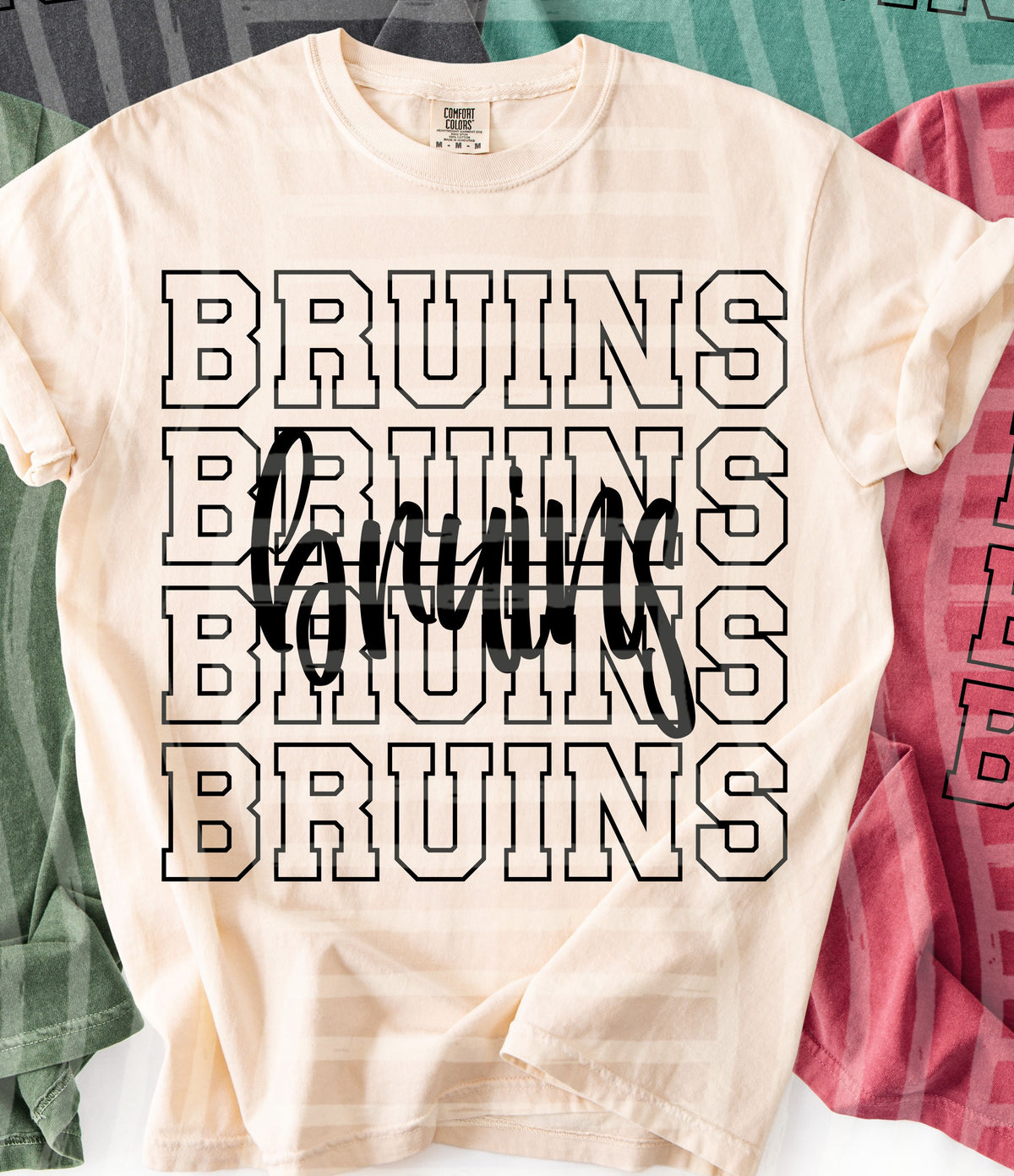 bruins simple stacked outlines (Caplinger) DTF Transfer