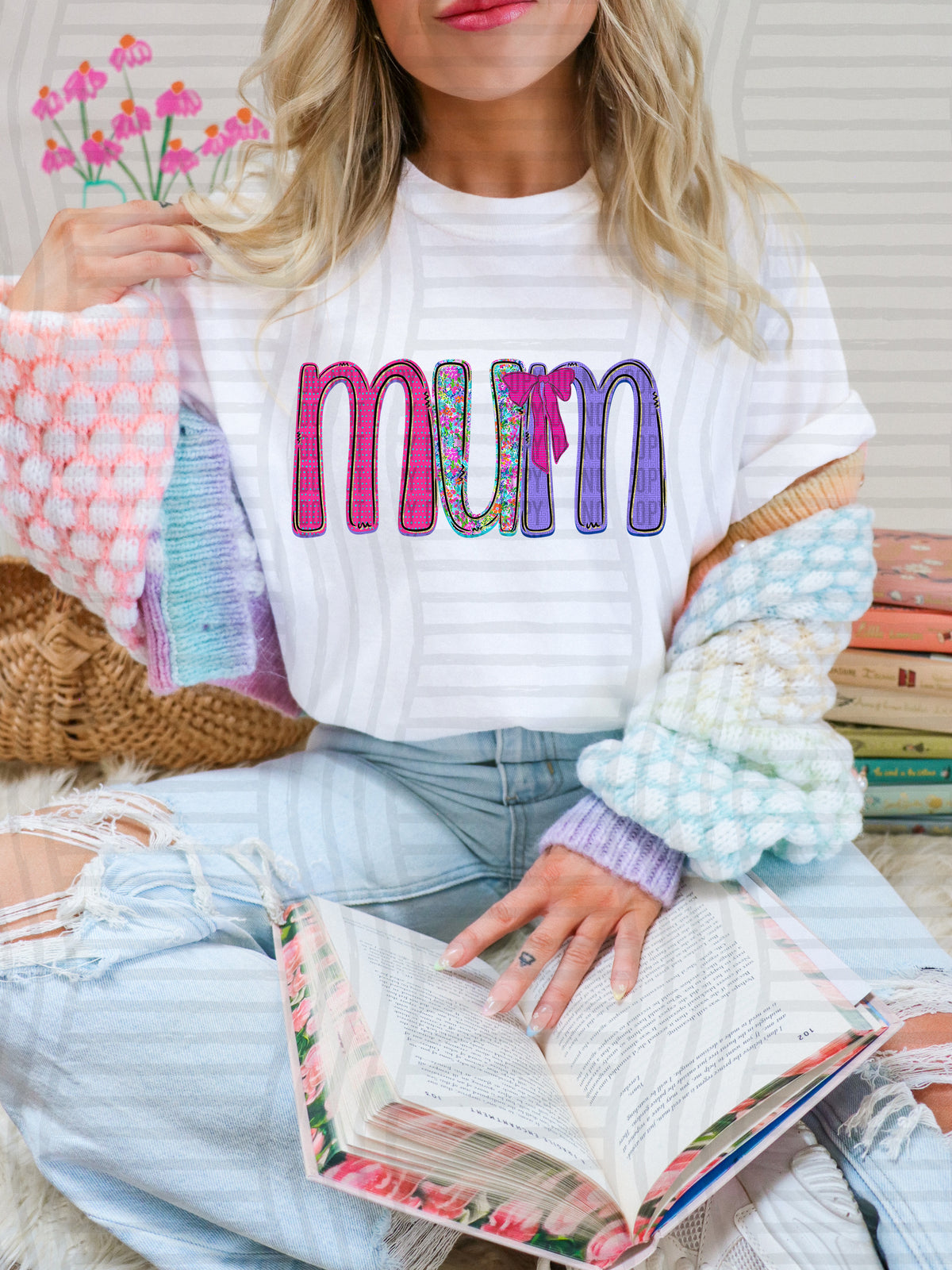 mum pastel colors (Caplinger) DTF Transfer