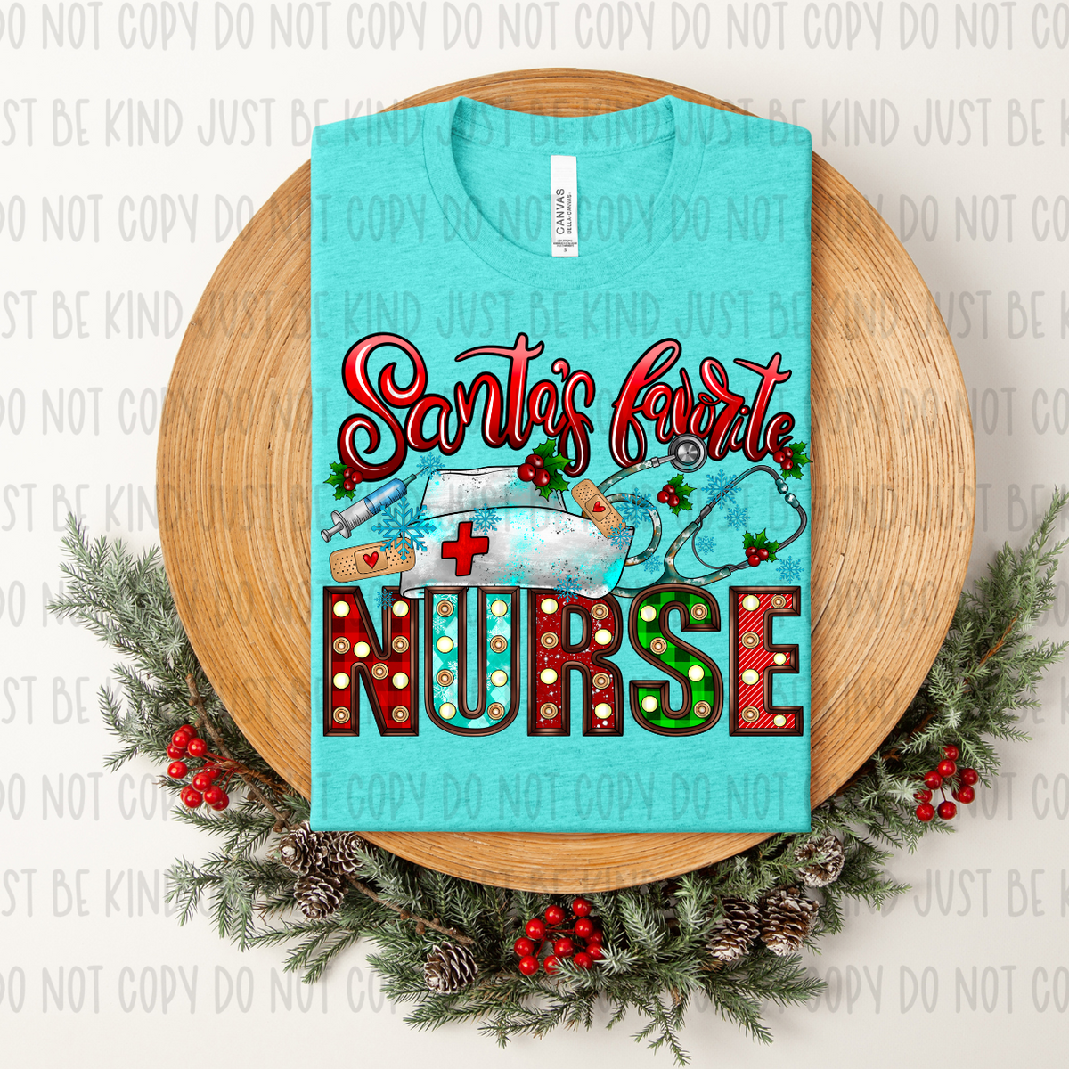 Santa's Favorite Nurse (RD) 72389 DTF Transfer