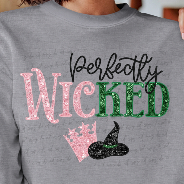 Perfectly Wicked Pink crown *FRONT ONLY* 117328 DTF Transfer
