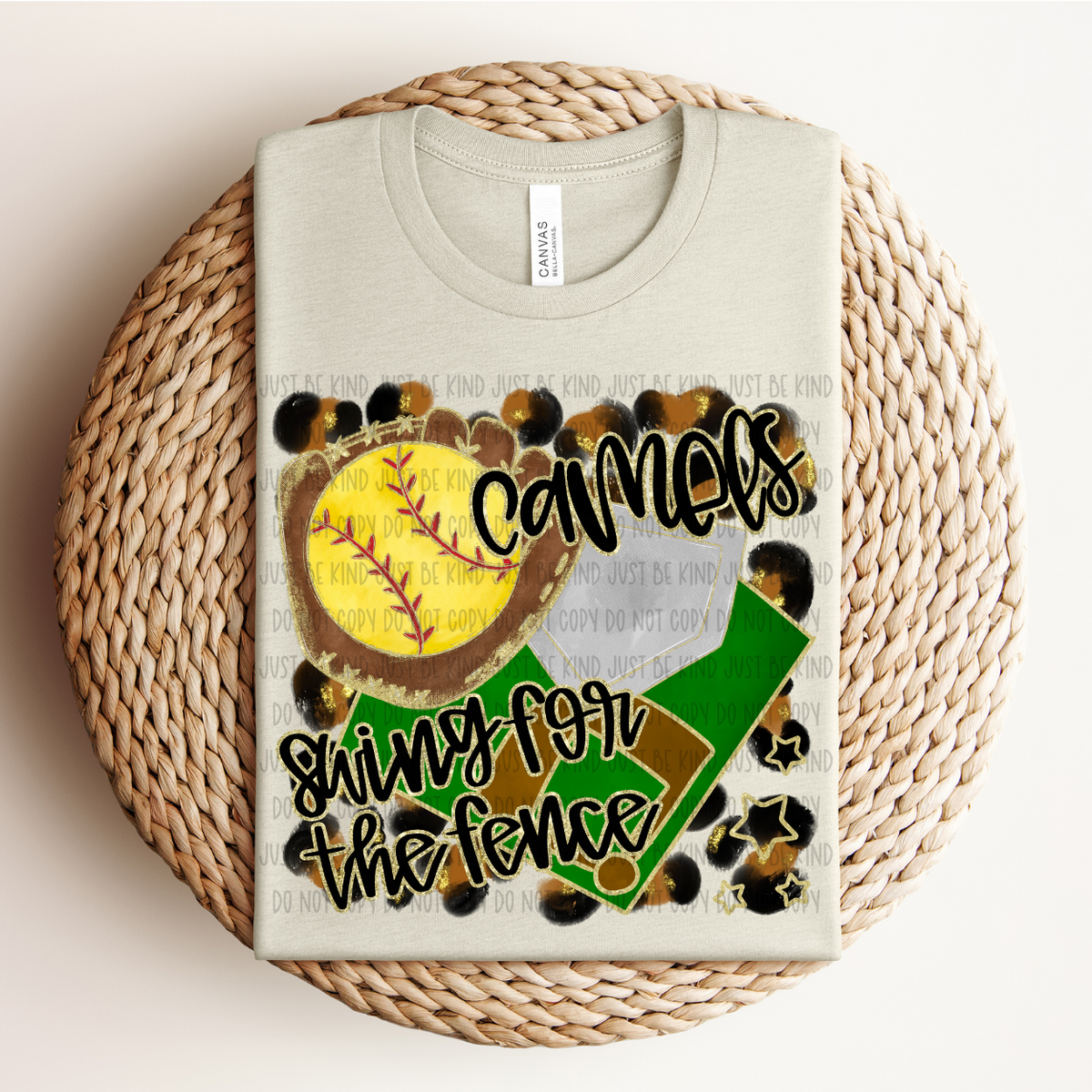 Softball Camels Swing For The Fence (Caplinger) 83456 DTF Transfer