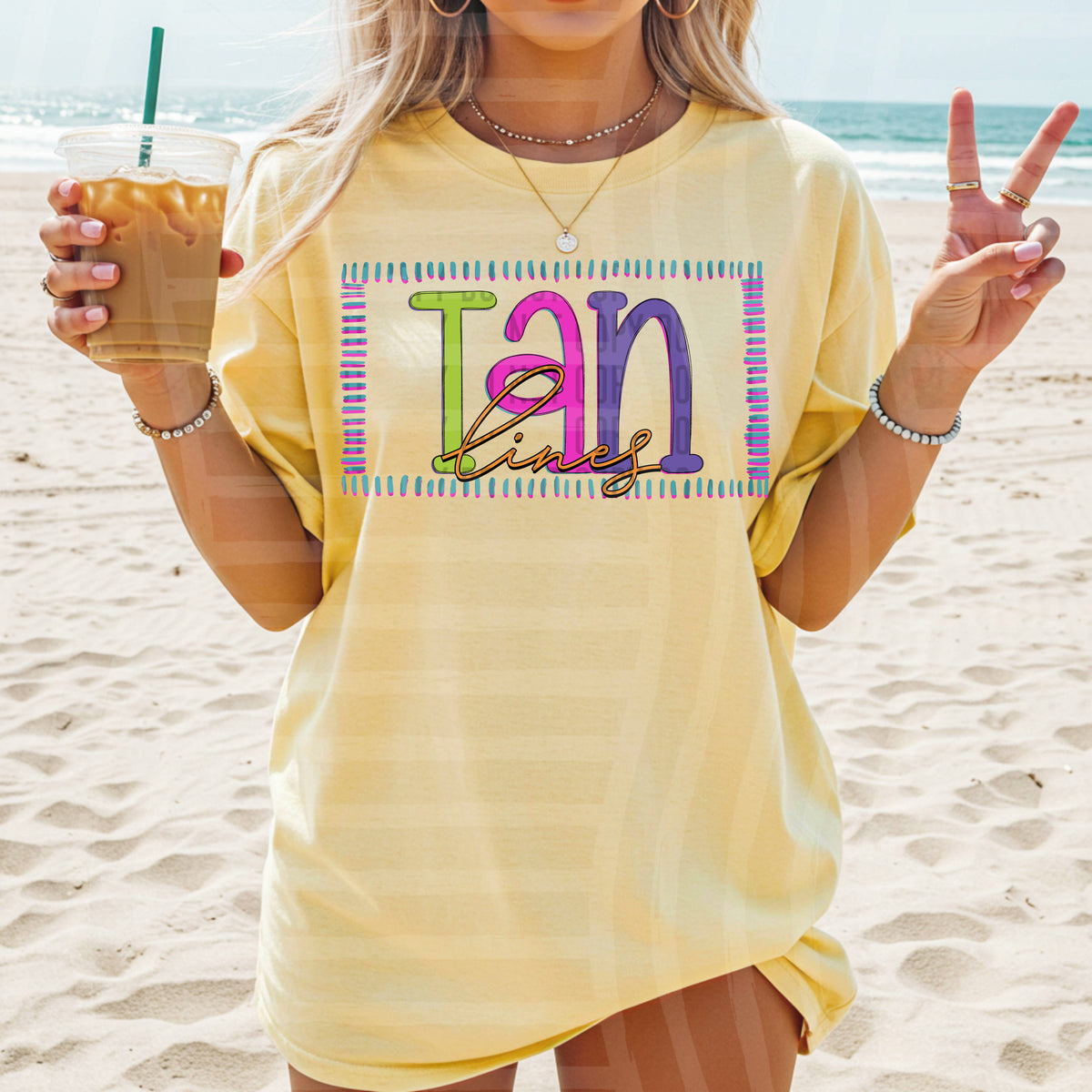 Tan lines frame (Caplinger) DTF Transfer