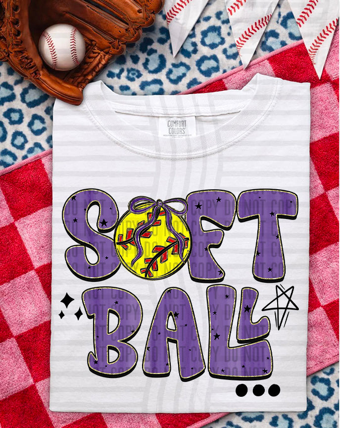 Softball Purple (Caplinger) DTF Transfer