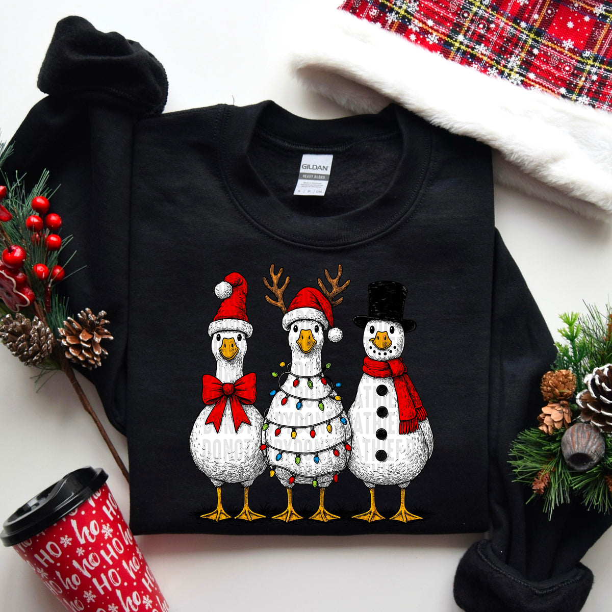 Three Goose Christmas 111270 DTF transfer