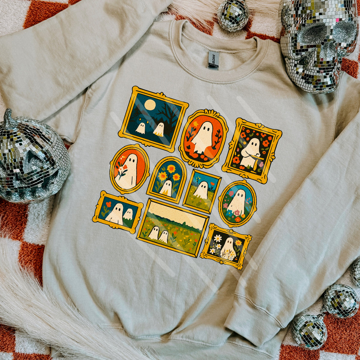 10 floral ghost frames NOT DISTRESSED (SAVED) 114391 DTF transfer