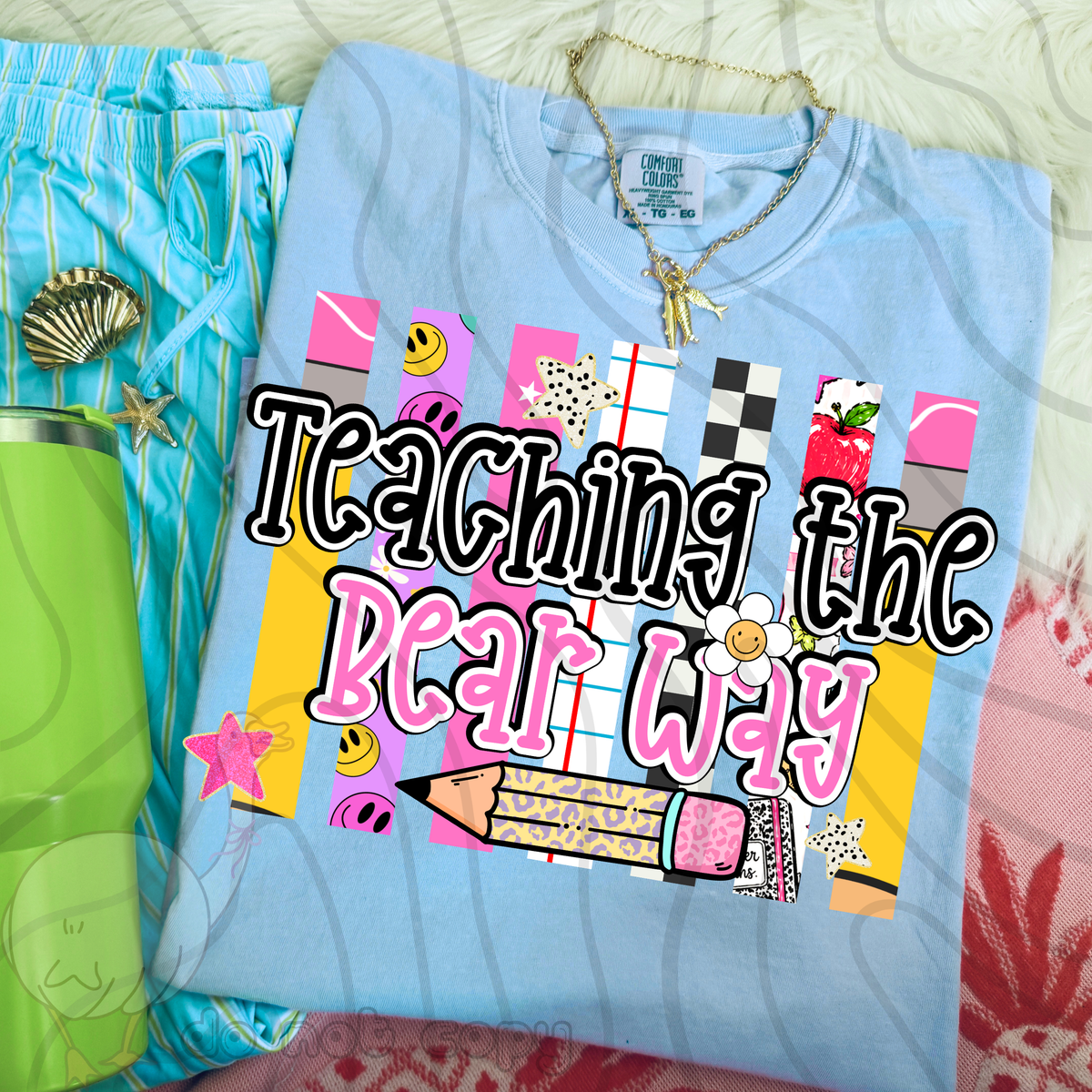Teaching the bear way school stripes (DKD) DTF Transfer