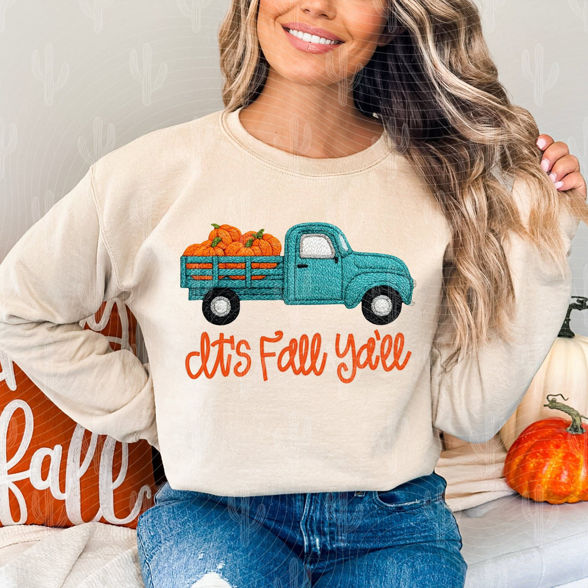 It’s Fall Y’all blue truck (crafti) DTF transfer