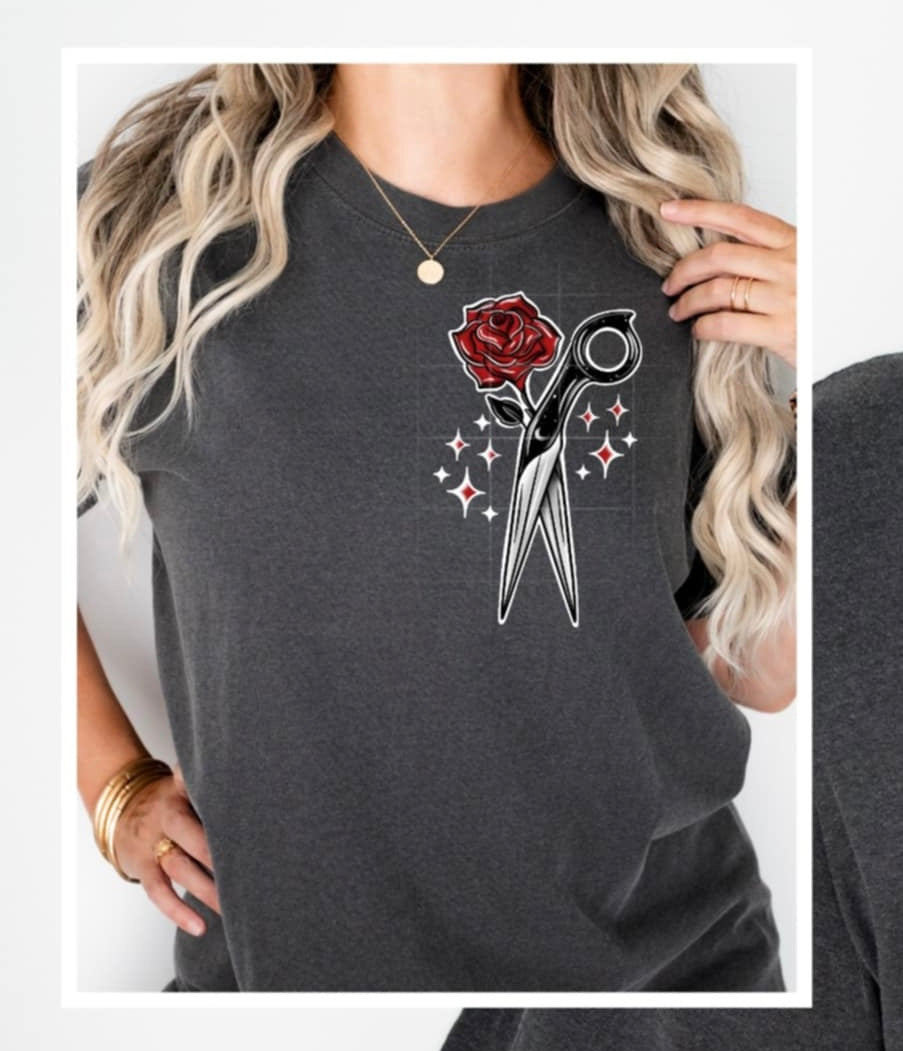 Scissors white details (CSC) 85304 DTF transfer