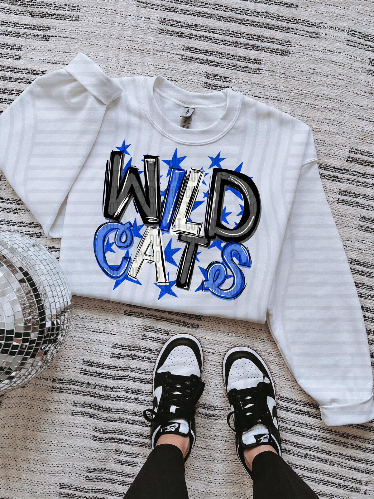 wild cats black and blue with blue stars (caplinger) DTF Transfer