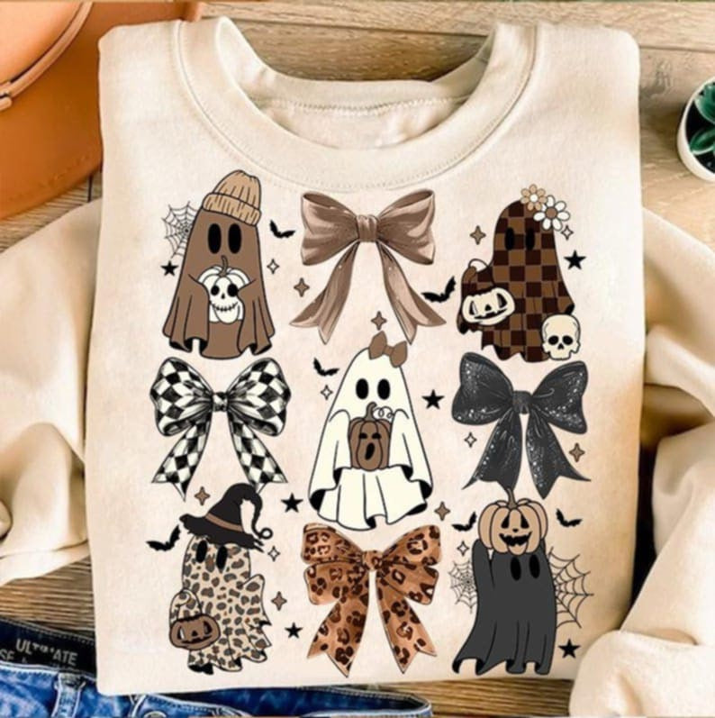 Neutral ghost collage 107549 DTF transfer