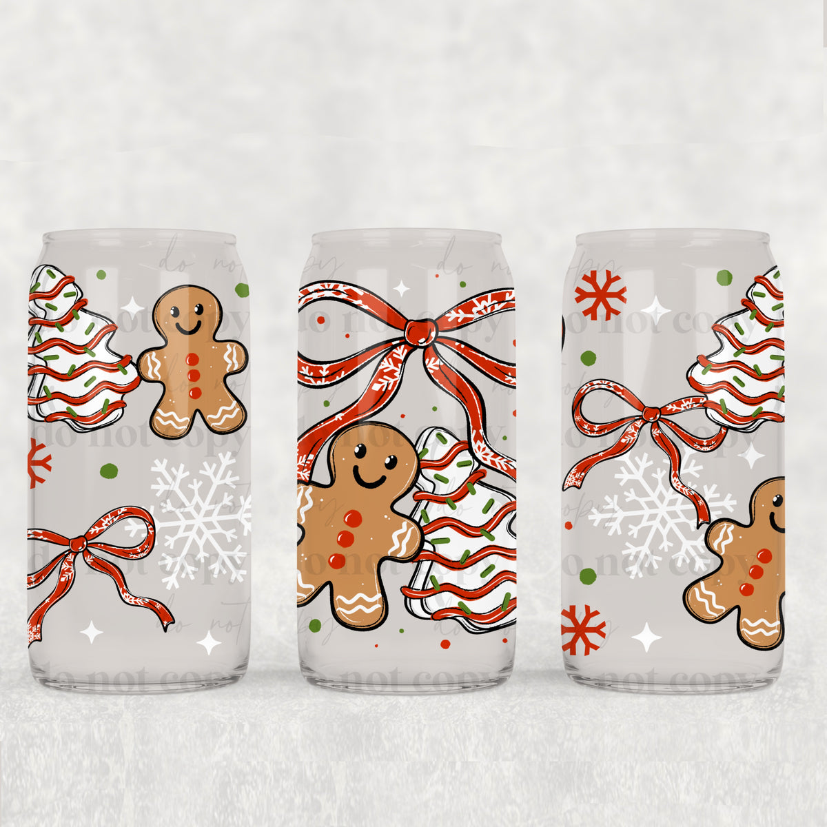 Gingerbread and cake bow (CSC) UV DTF Transfer