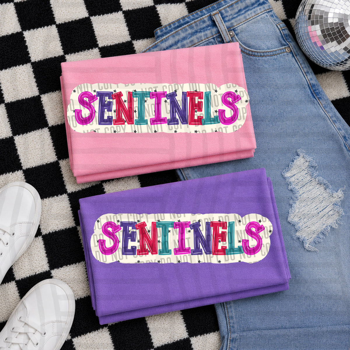 sentinels bubble around letters with small stars (Caplinger) DTF Transfer