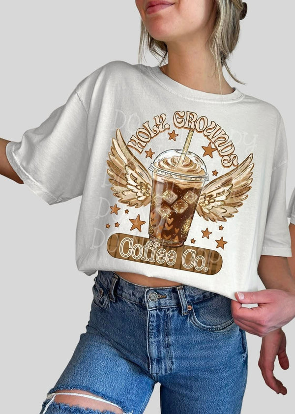 Holy Grounds Coffee Co (c’s) DTF Transfer