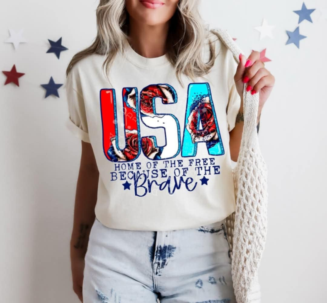 USA home of the brave 99409 DTF transfer