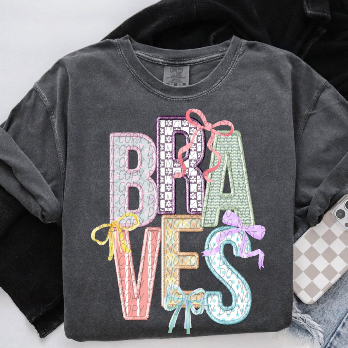 Braves Spring Bow Mascots (CITY) 97177 DTF transfer