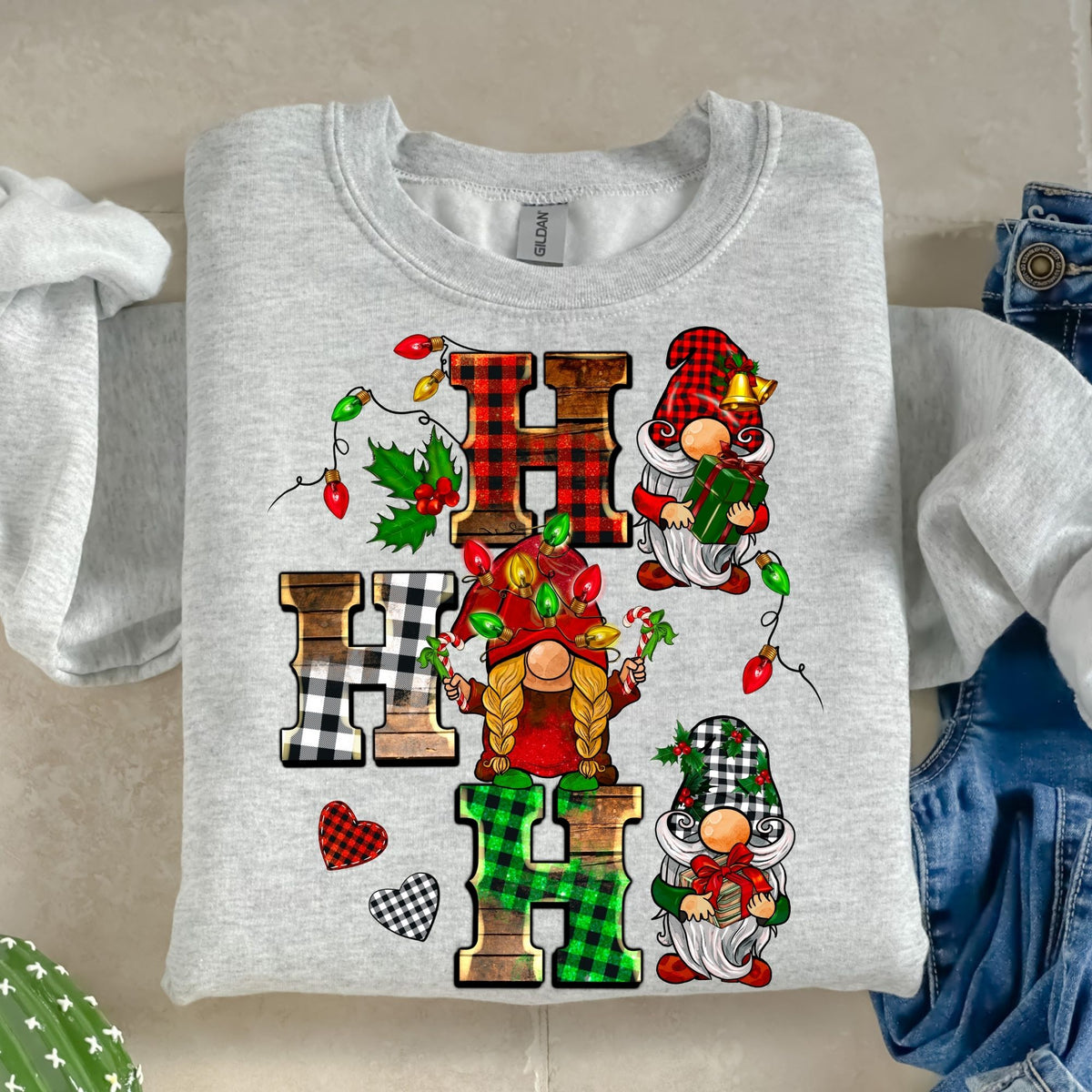 Ho Ho Ho Gnomes-38570-DTF transfer