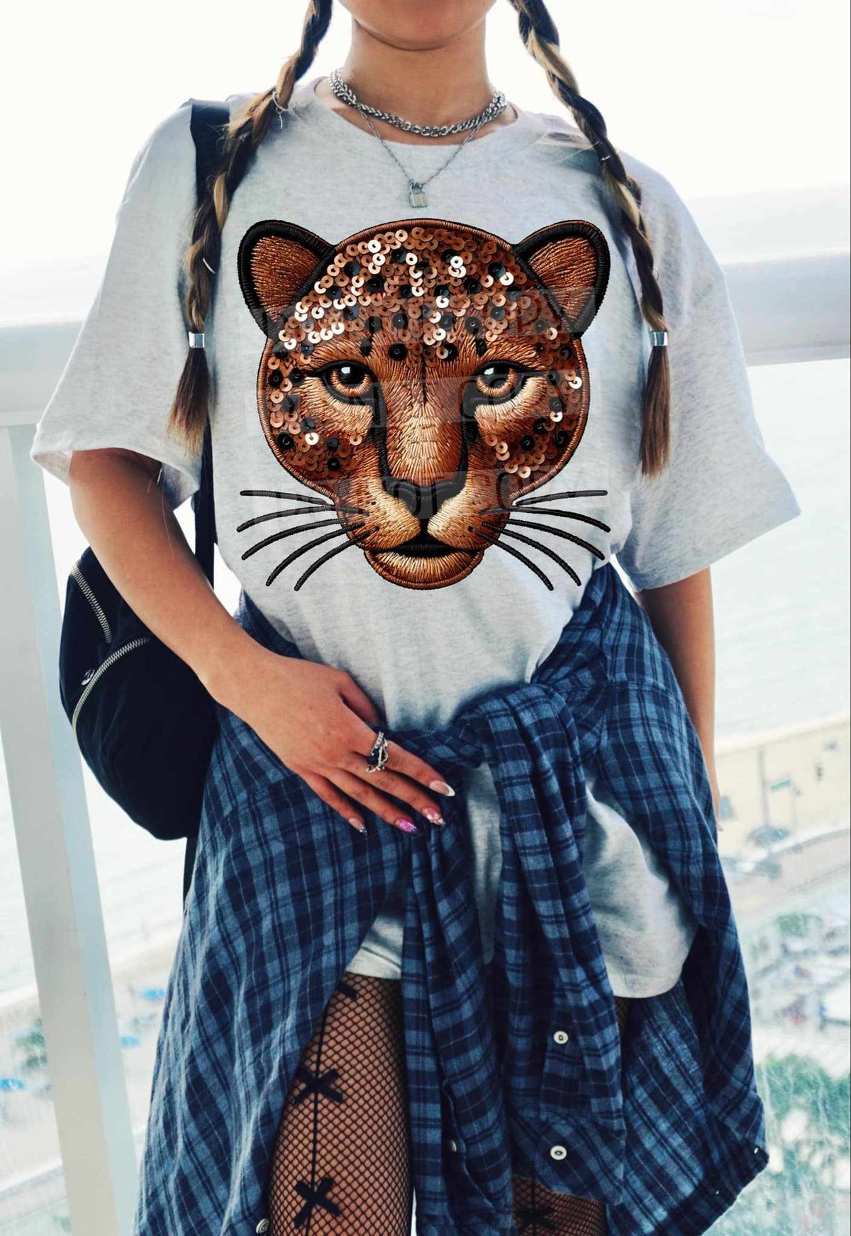 Sequin leopard (C’s) 84388 DTF transfer
