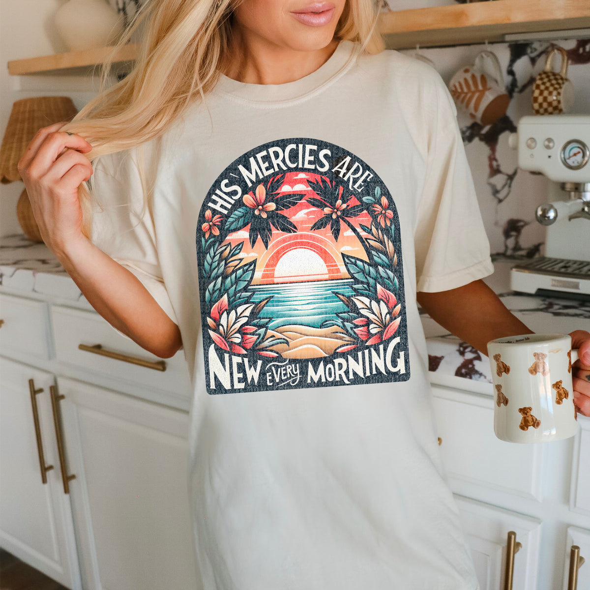 His mercies are new every morning beach sunset 94947 DTF transfer