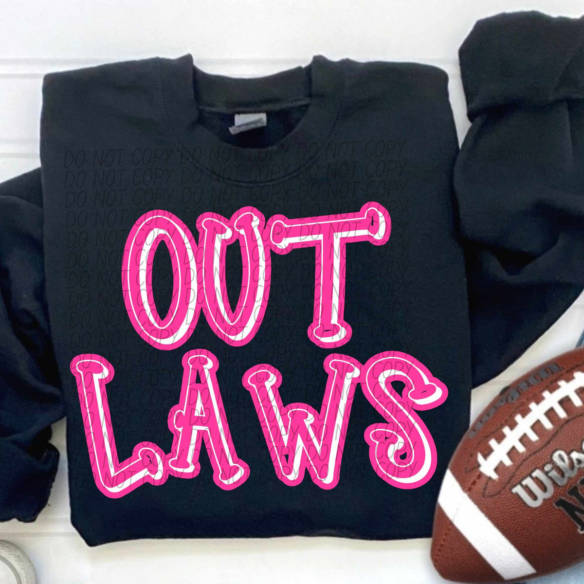 Outlaws hot pink 55382 DTF transfer