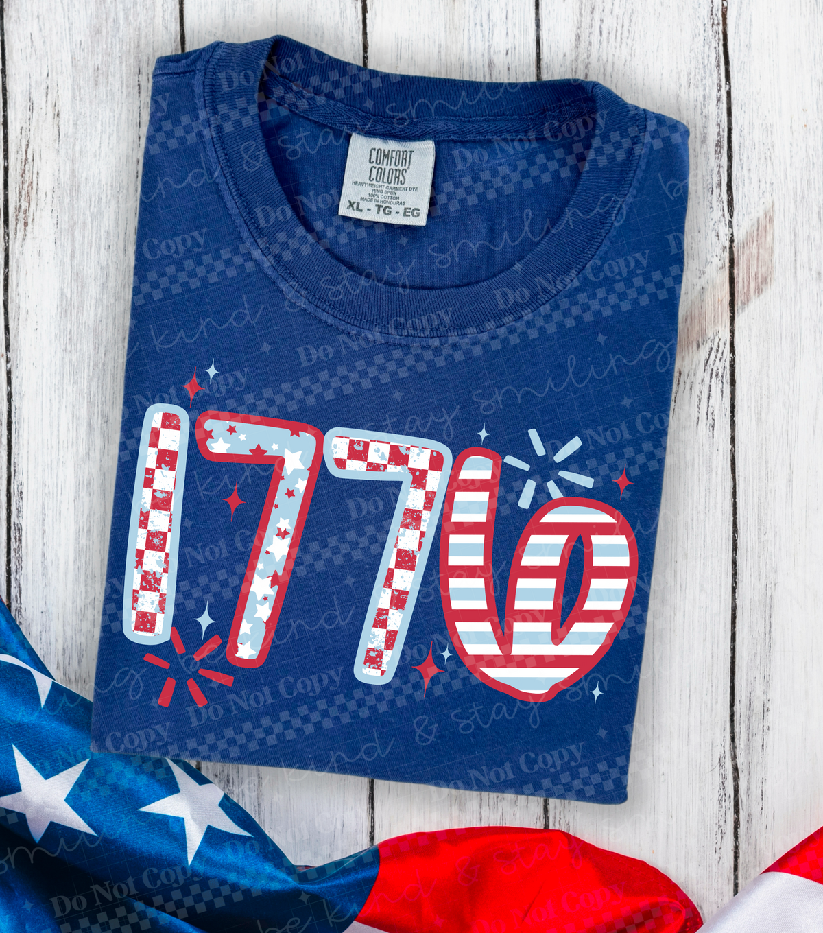1776 (patterned font) (CMLD) DTF Transfer