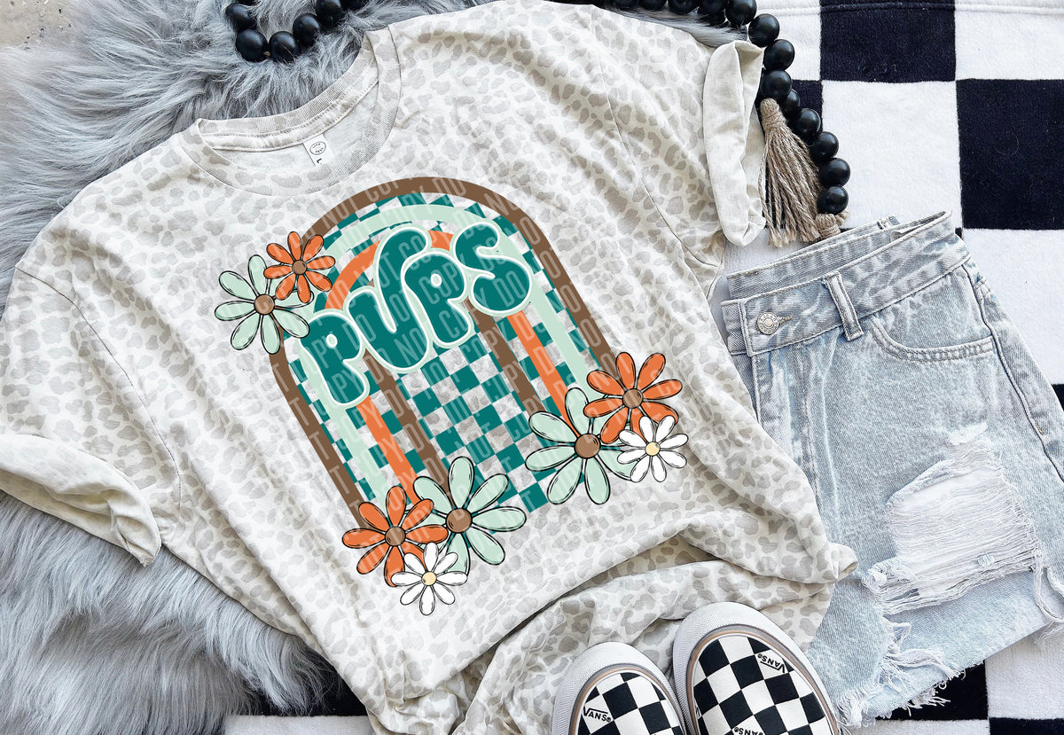 Floral Arch Mascot Pups 49279 DTF TRANSERS