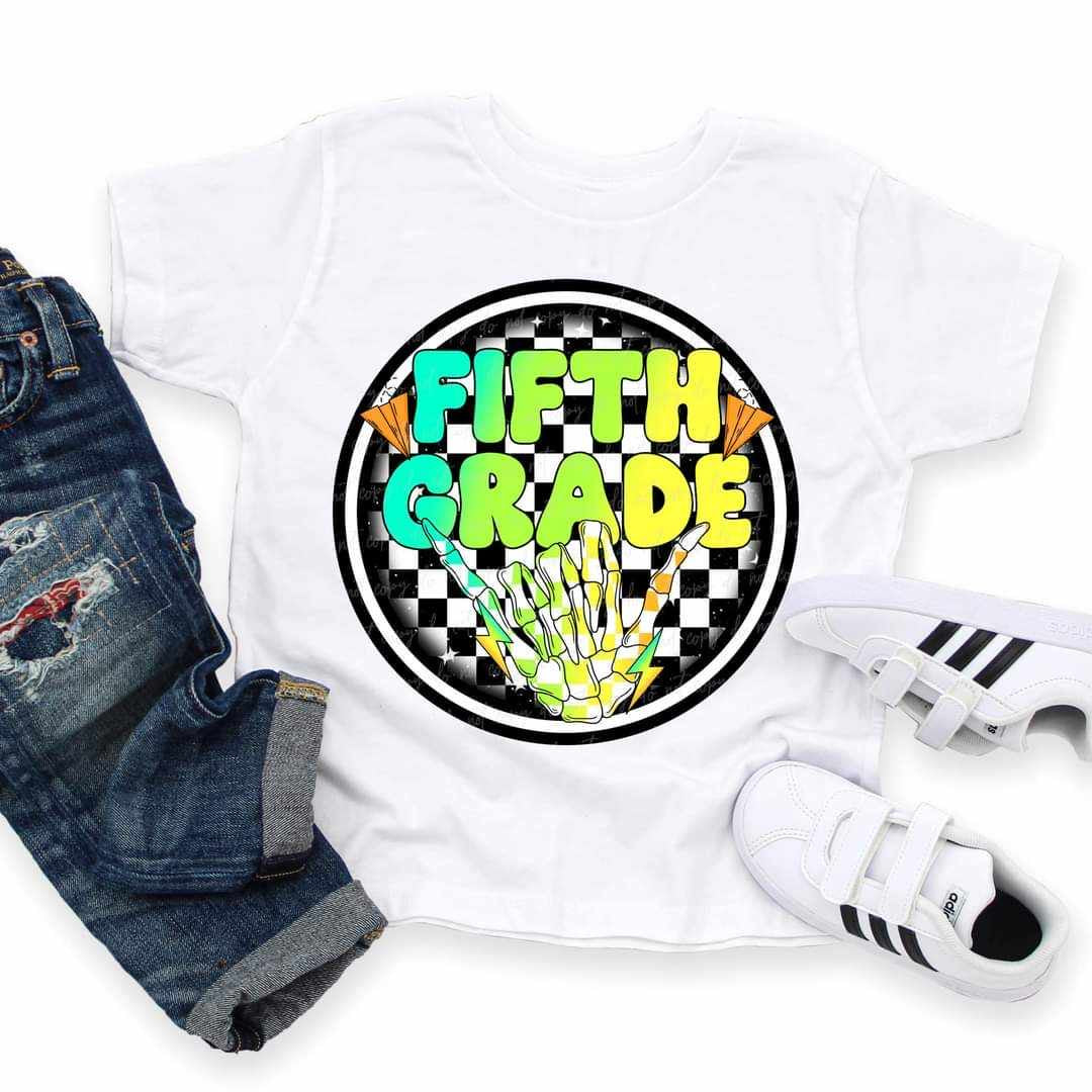 Fifth grade skellie hand circle BOY (VIRGO) 50181 DTF transfer