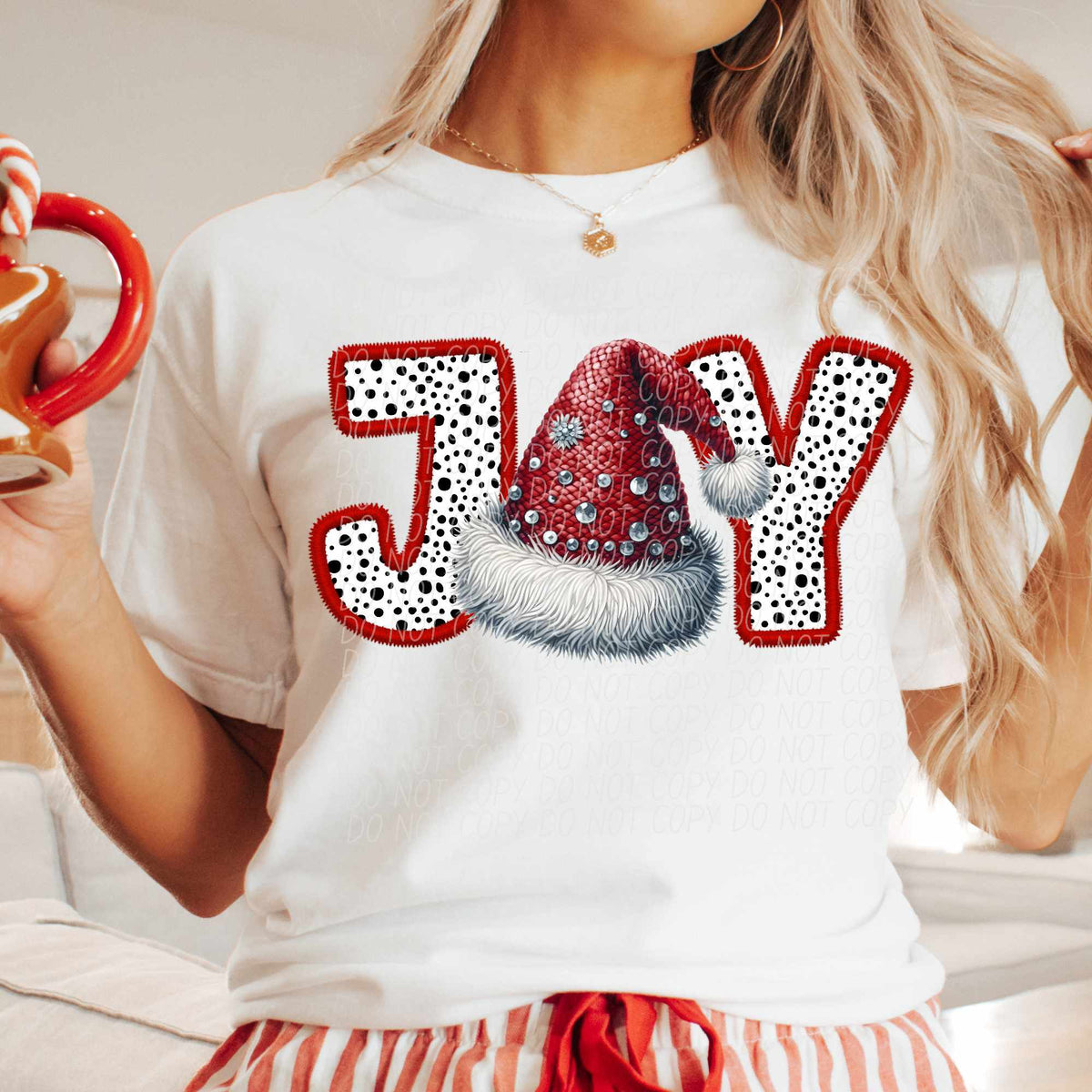 Joy Santa hat (CITY) 65043 DTF transfer
