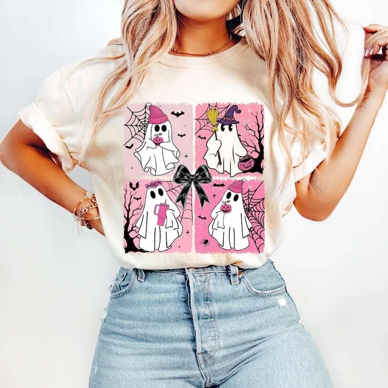 Pink ghost blocks 62151 DTF transfer