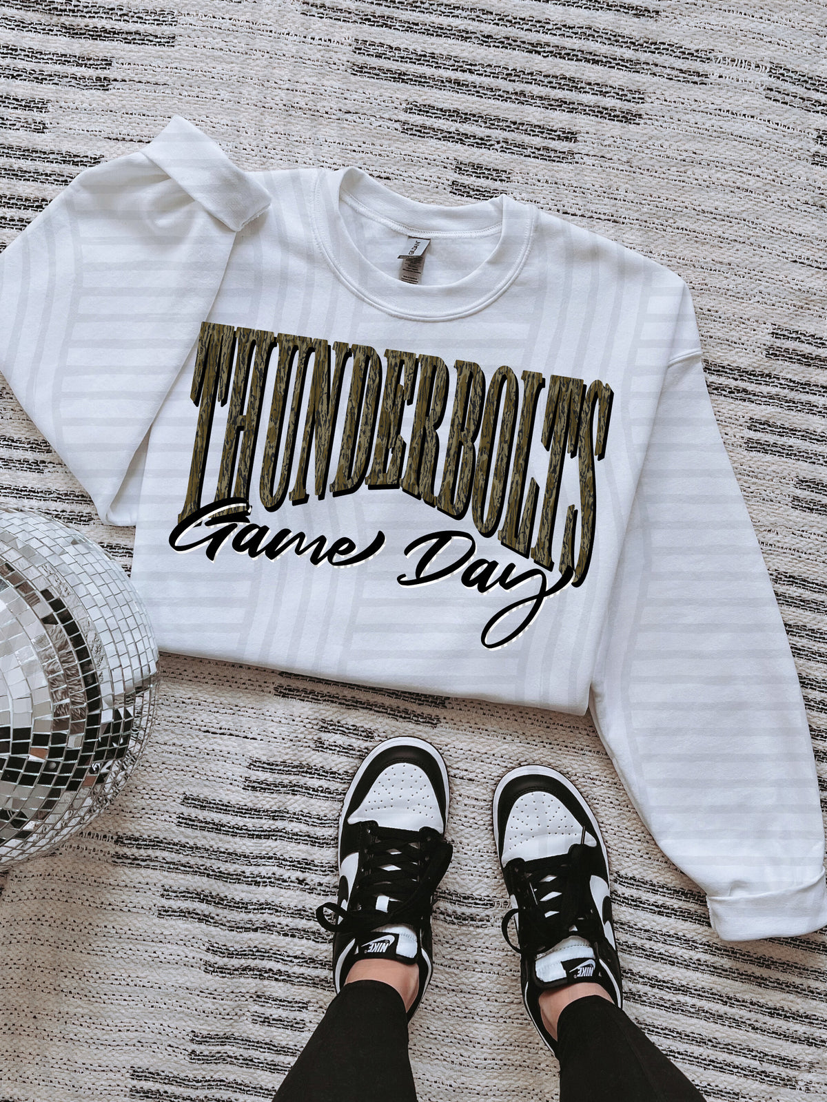 thunderbolts game day arched camo font (Caplinger) DTF Transfer