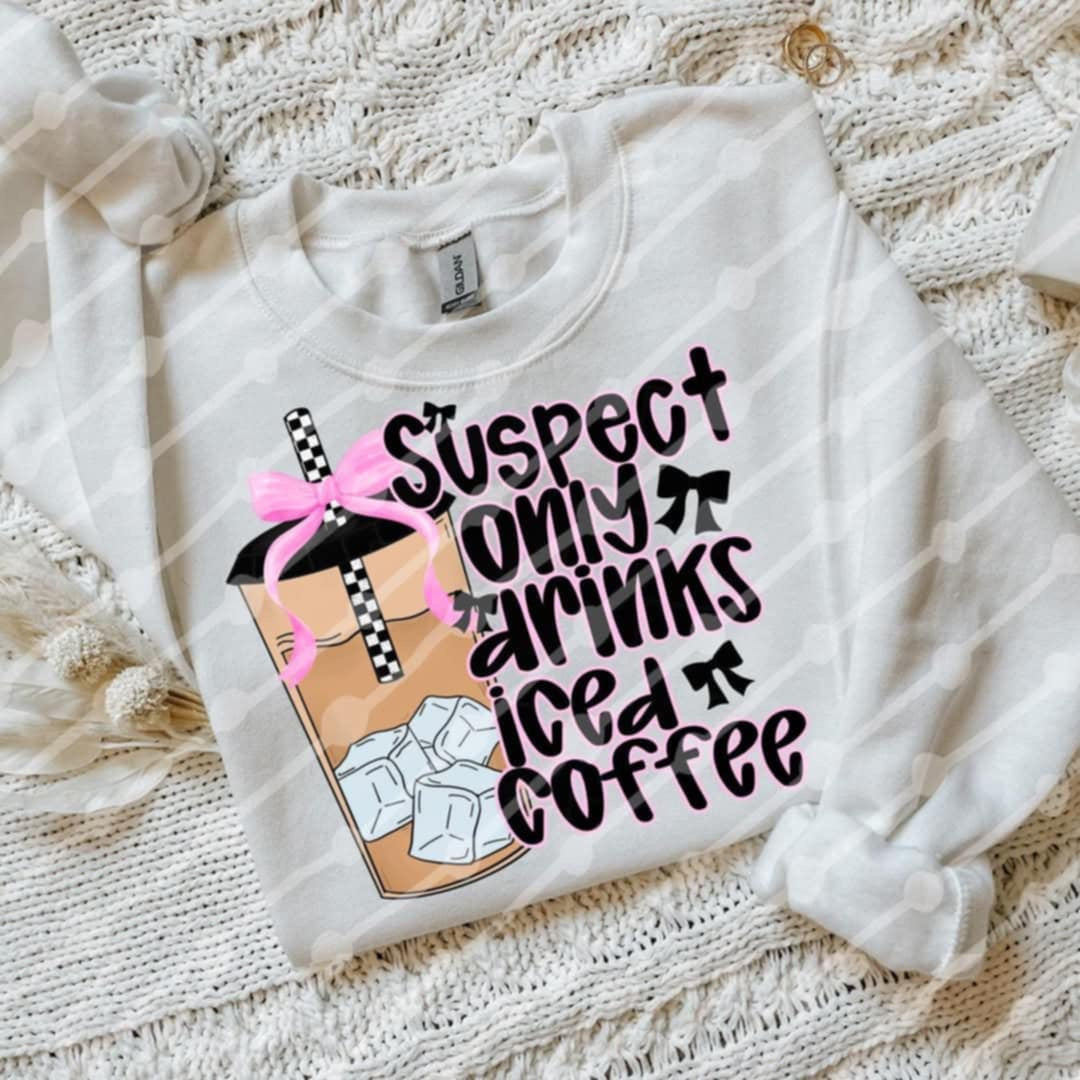 Suspect only drinks iced coffee (JBD) 96594 DTF transfer